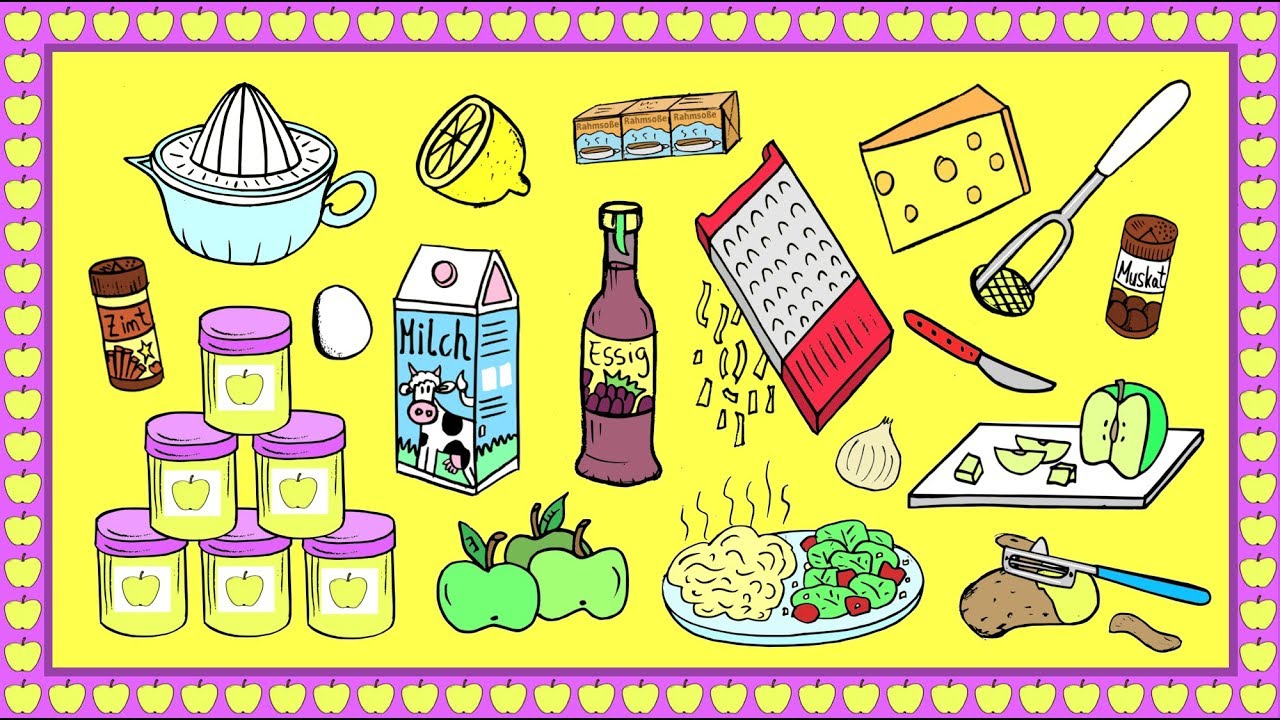 Essen in Deutschland: Einkaufen und Kochen / Deutsch lernen / learn German: shopping and cooking