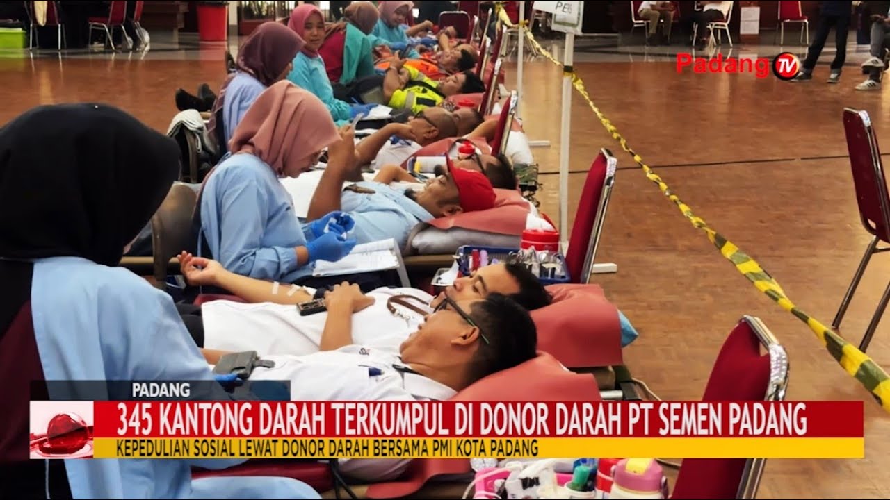 345 KANTONG DARAH TERKUMPUL DI DONOR DARAH PT SEMEN PADANG