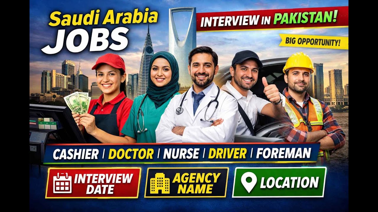 Saudi Jobs 2025 | SAUDI JOBS Interview in Pakistan