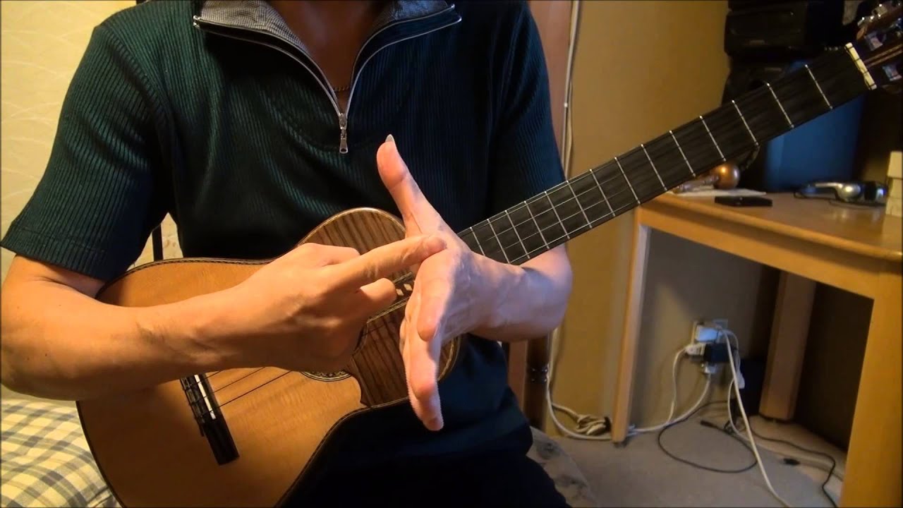 クアトロ／構え方  Cómo sujetar un cuatro venezolano