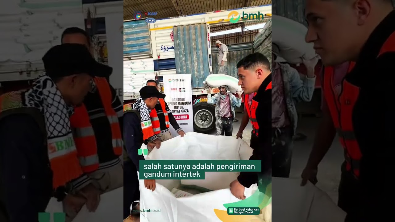 Pengiriman Bantuan 2 Kontainer Gandum 