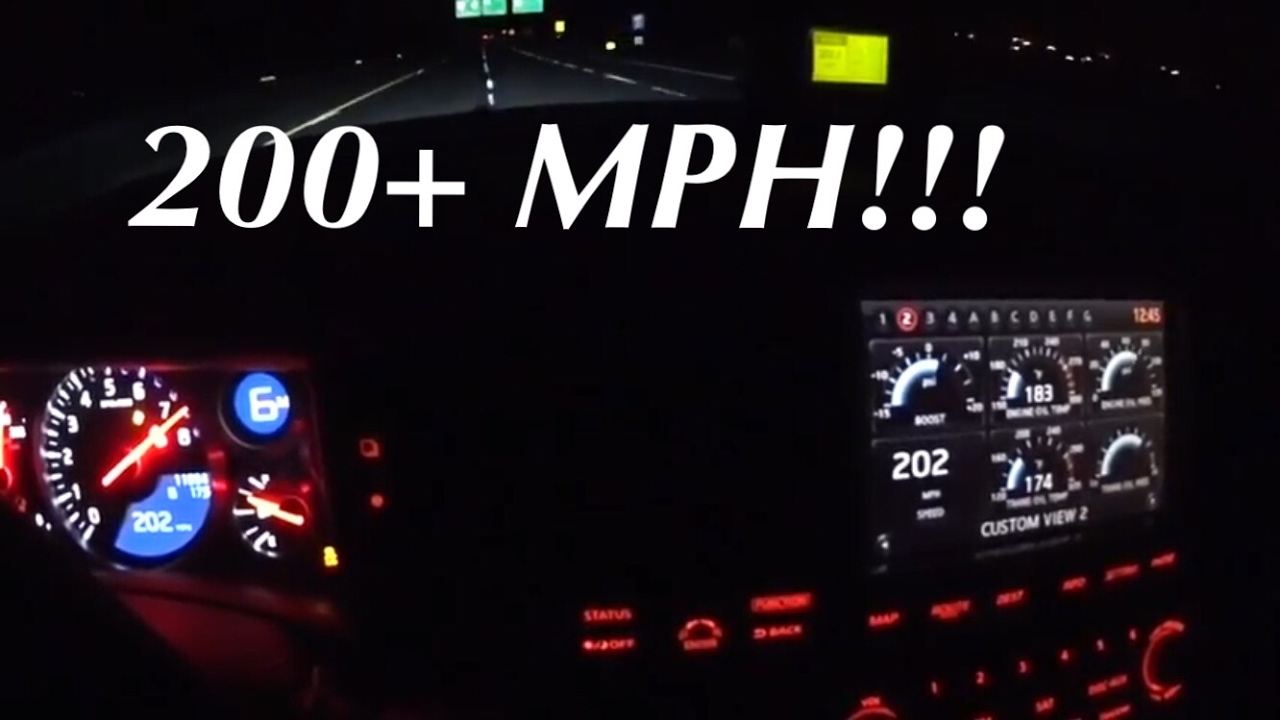 Nissan GTR goes 200 mph | high speed run
