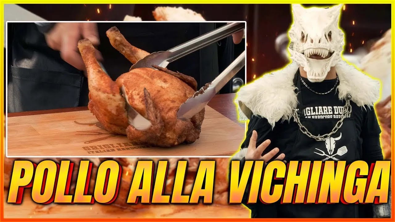 Pollo alla Vichinga | Beer Can Chicken su Barbecue a gas | Pollo con la Birra | Grigliare Duro