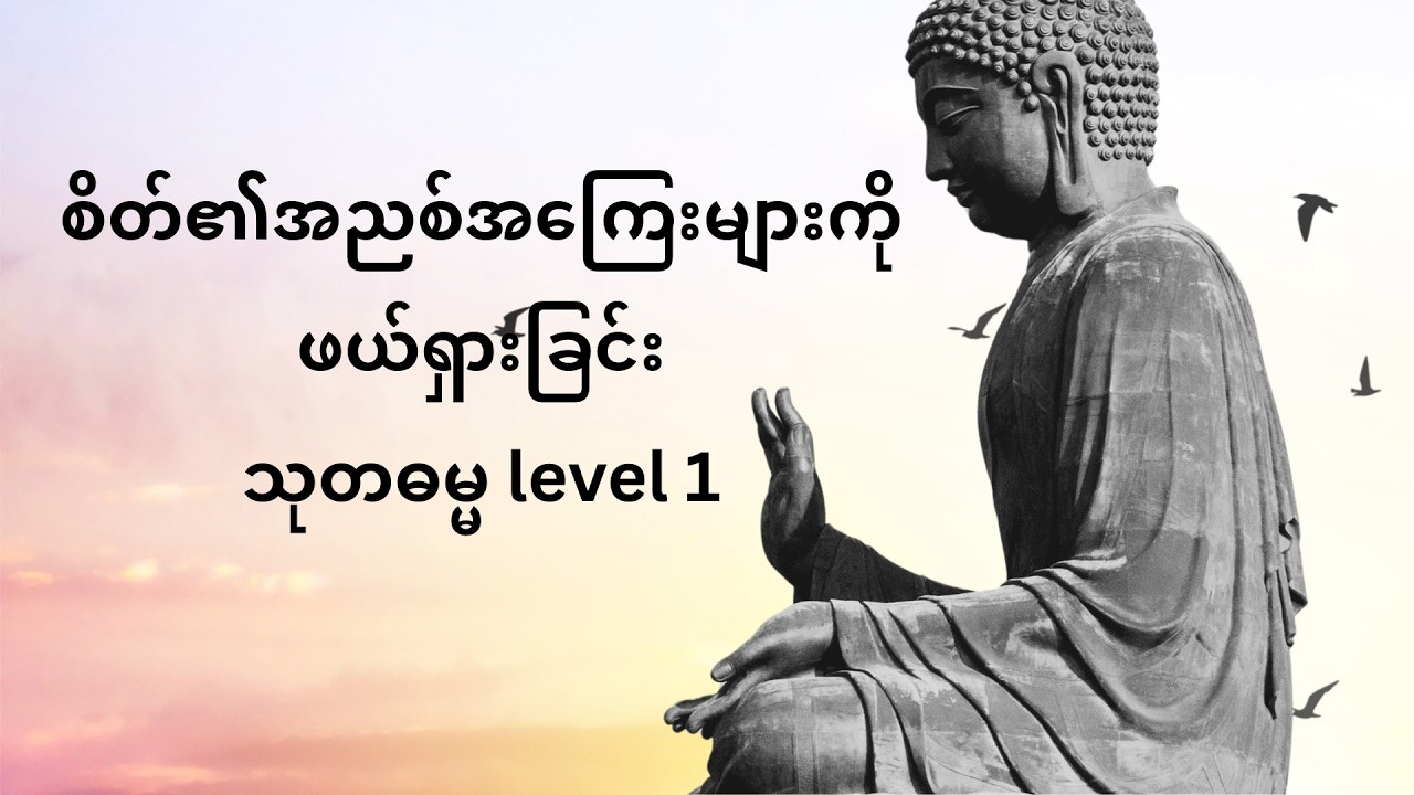 သုတဓမ္မ level 1 စိတ်၏အညစ်အကြေးများကို ဖယ်ရှားခြင်း ဆရာတော် နန္ဒမာလာ ဘိဝံသ