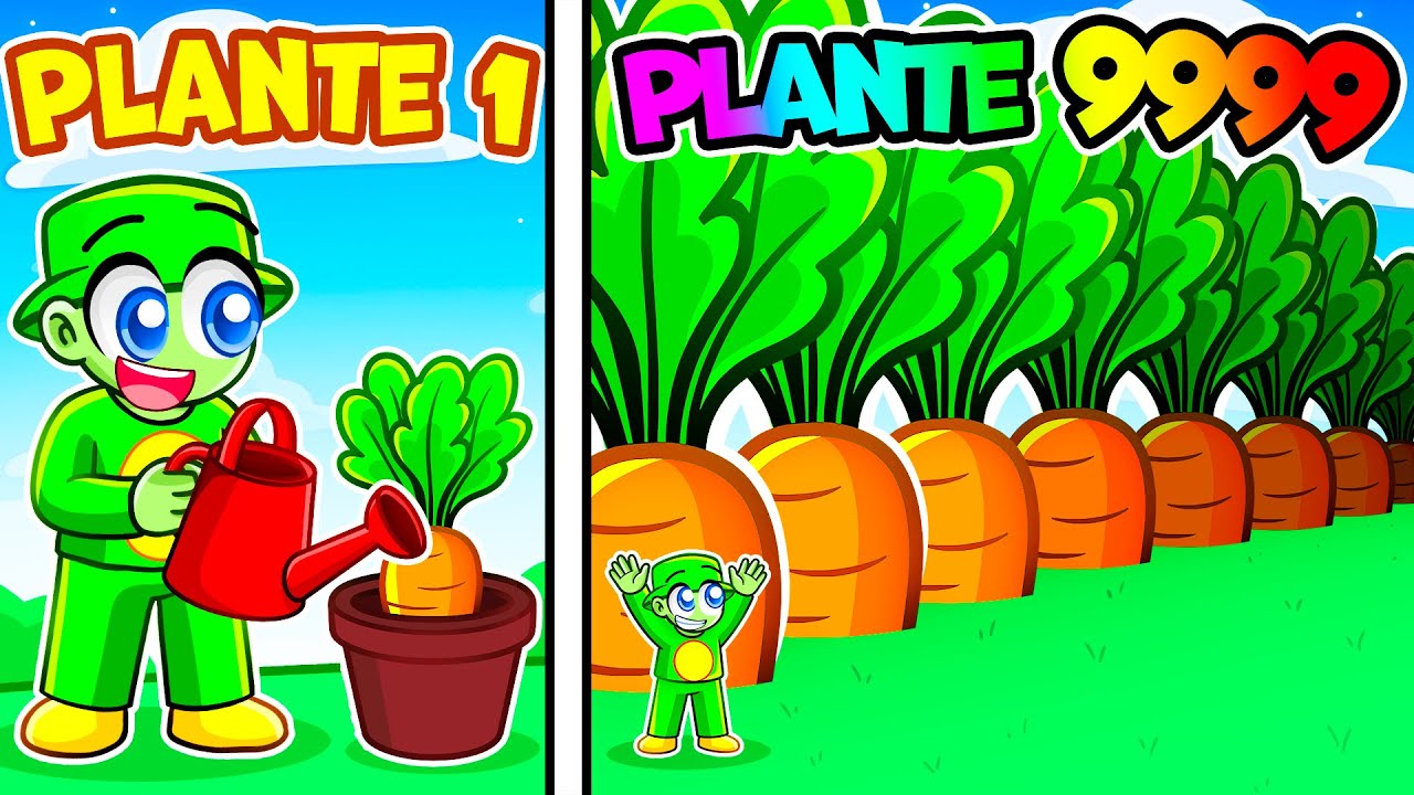 J'ai planté une CARROT puis j'ai utiliser des ROBUS pour la Dupliqué sur Roblox !