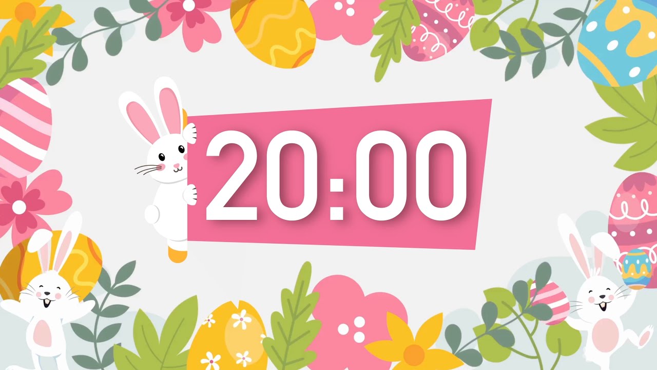 20 Minute Easter Timer with Uplifting Music (4K) ✨🐰