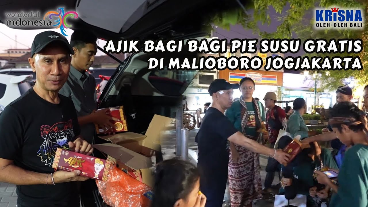 Ajik Bagi Bagi Pie Susu di Malioboro