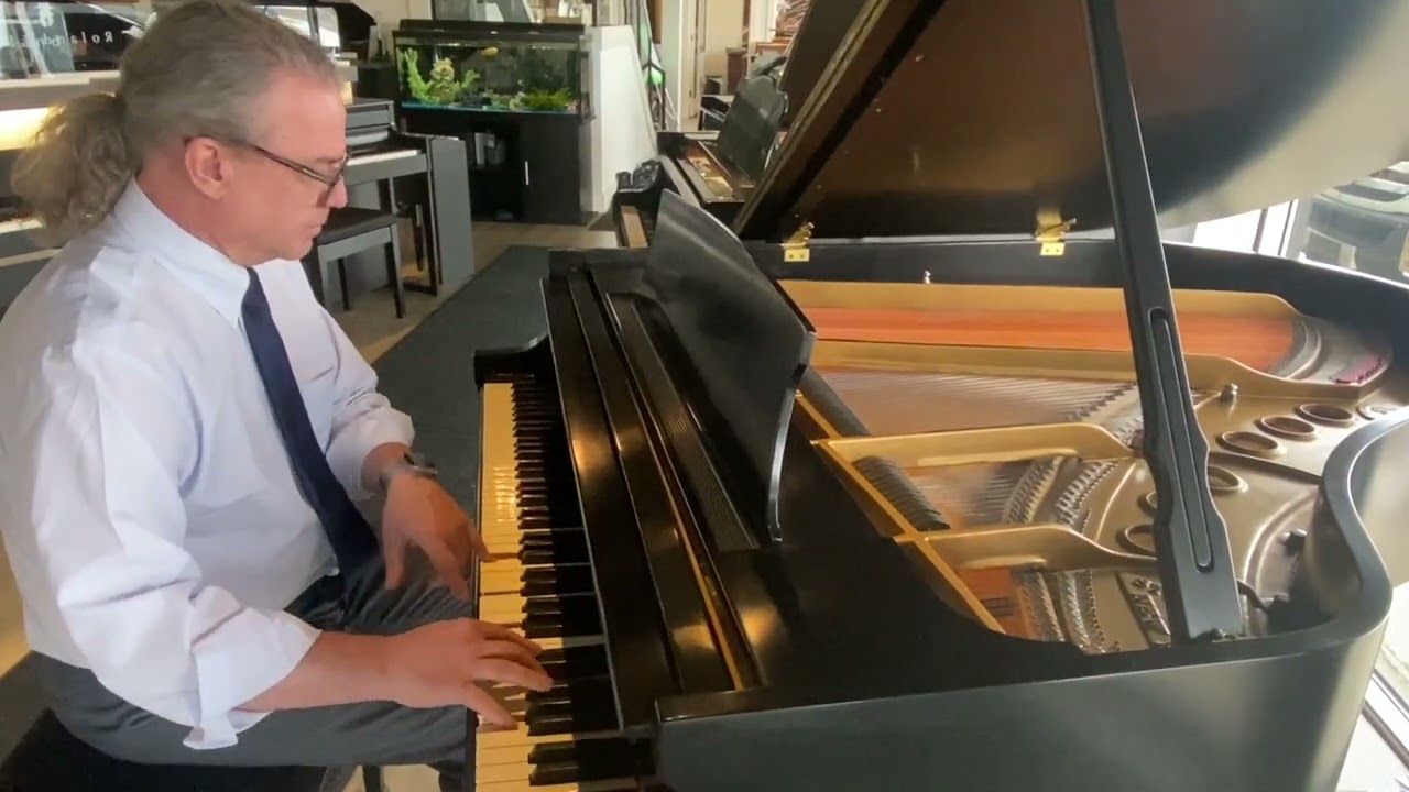 Used Steinway Model M grand piano at Piano Centre Edmonton