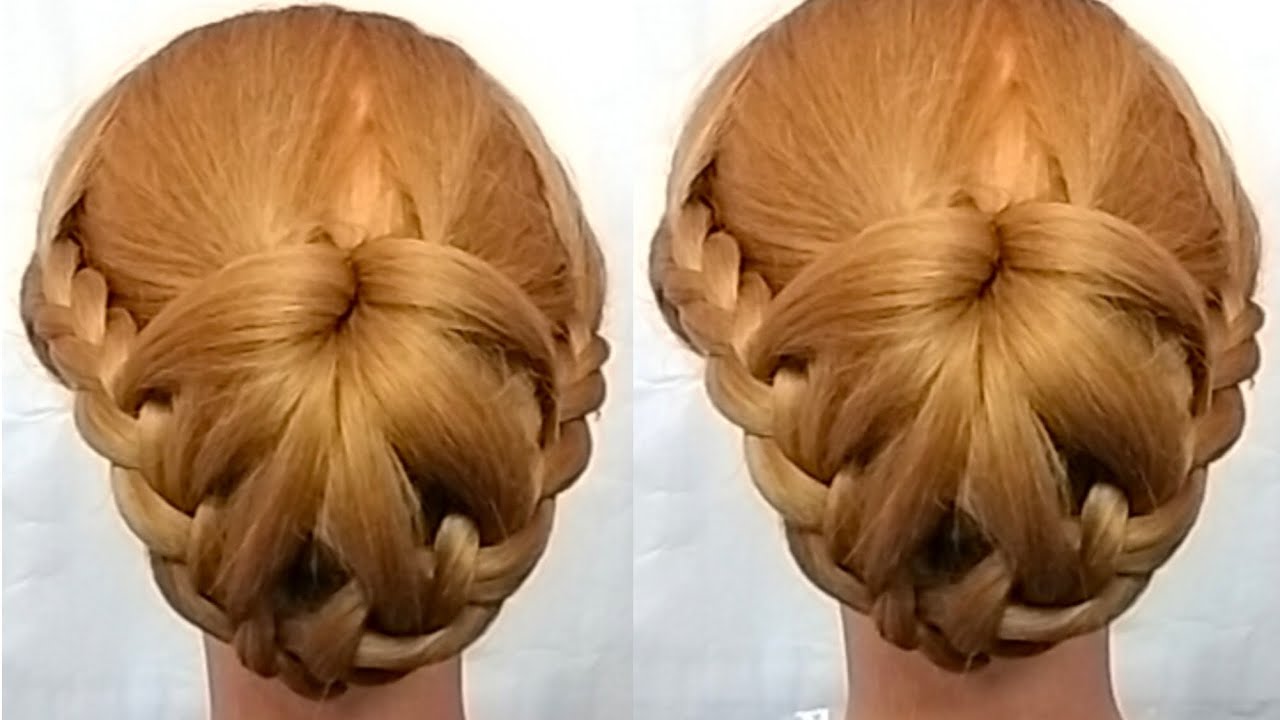 Bradied bun for wedding hairstyles | bradied bun for women #hairstyle