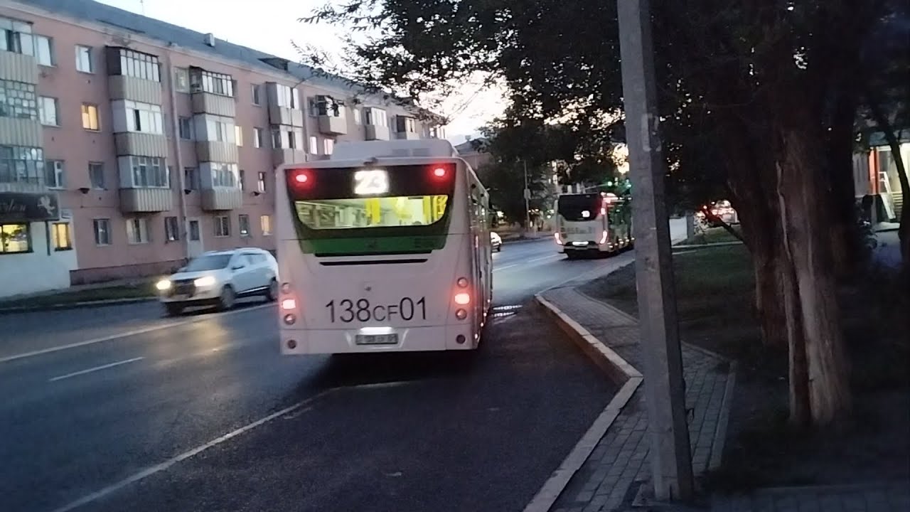 Астана. E067 Yutong e12 маршрут 23 и A330 Iveco urbanway 18 маршрут 10ка