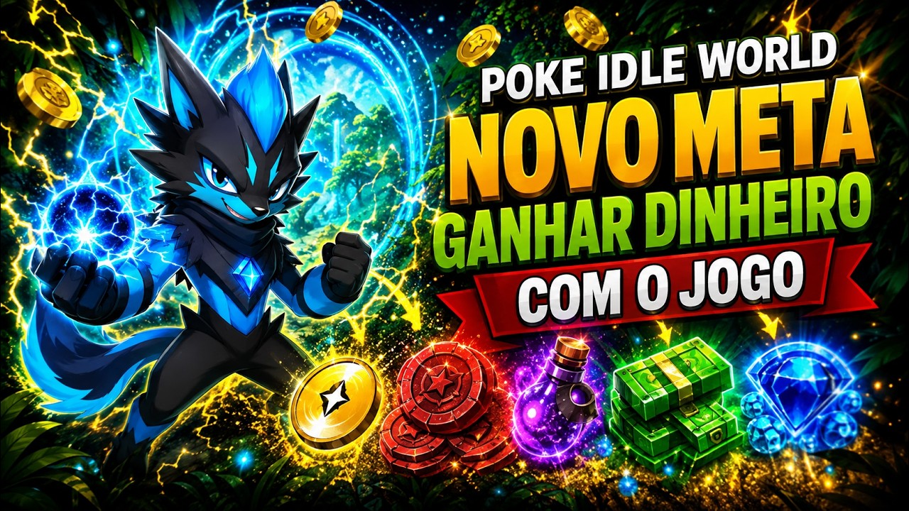 Poke Idle World: Esse &eacute; o NOVO META para VOC&Ecirc; GANHAR DINHEIRO com o JOGO!