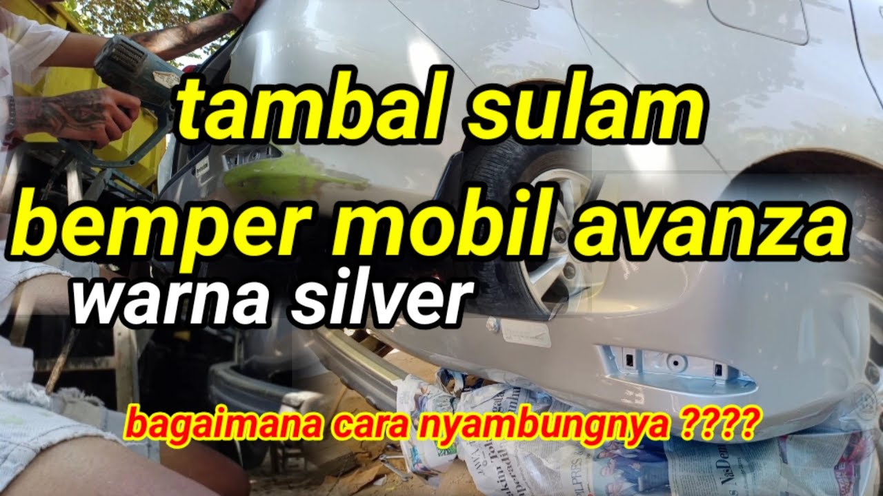 cara tambal sulam atau ngesol bemper mobil avanza warna silver