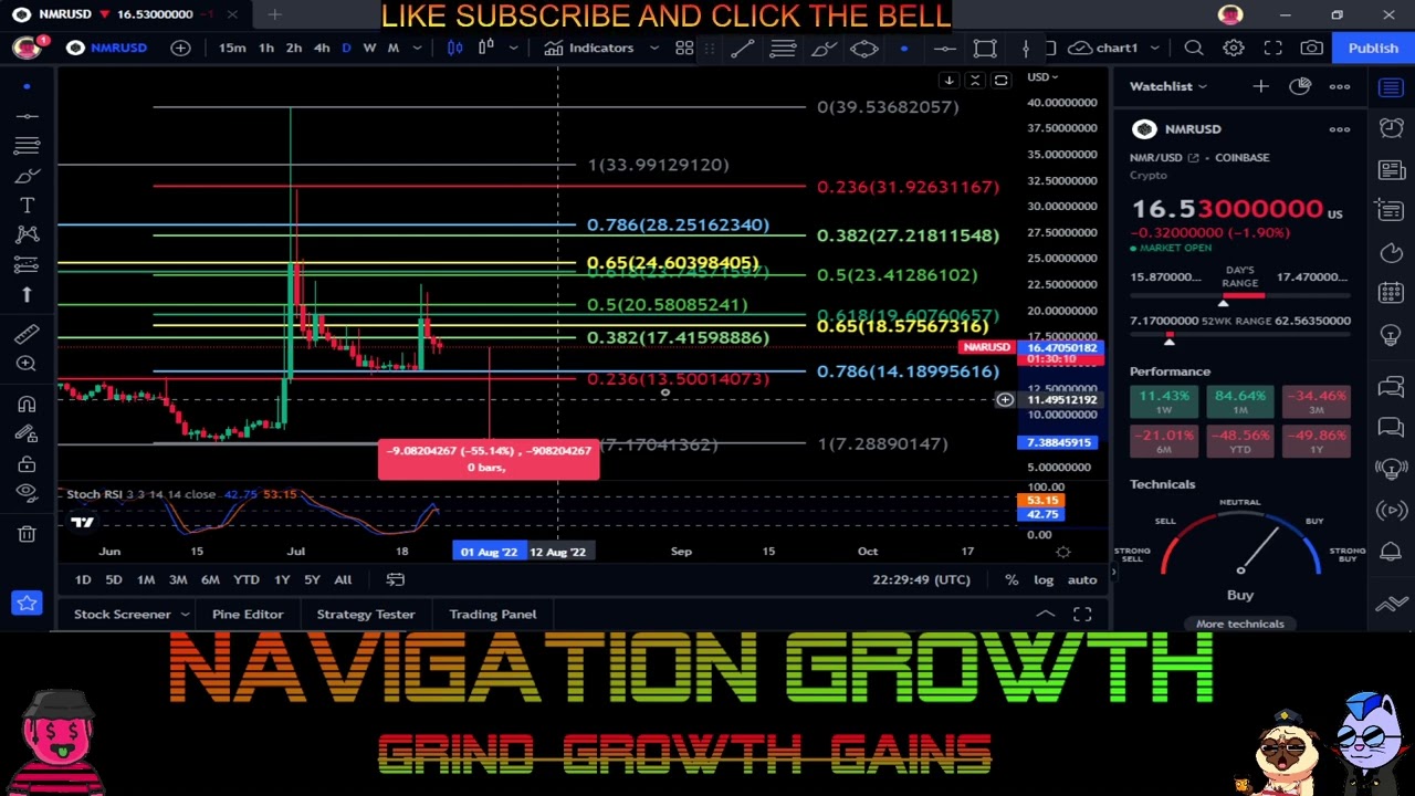 NMR-Numeraire Token Price Prediction-Daily Analysis 2022 Chart