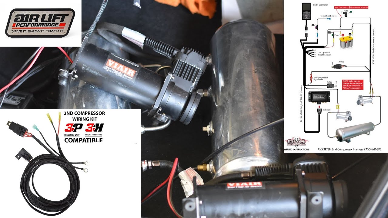 Air lift Performance 3P Management Second Compressor Harness Install.