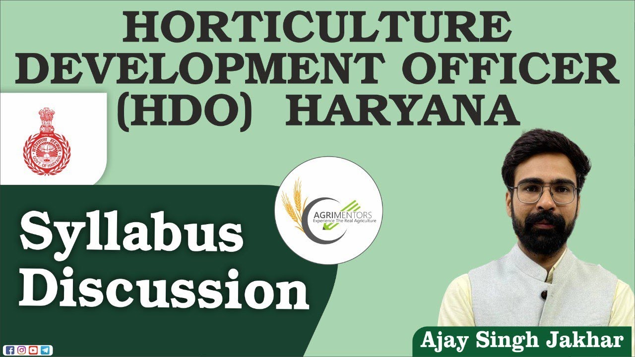 (HDO) Horticulture Development Officer Haryana | Syllabus Discussion