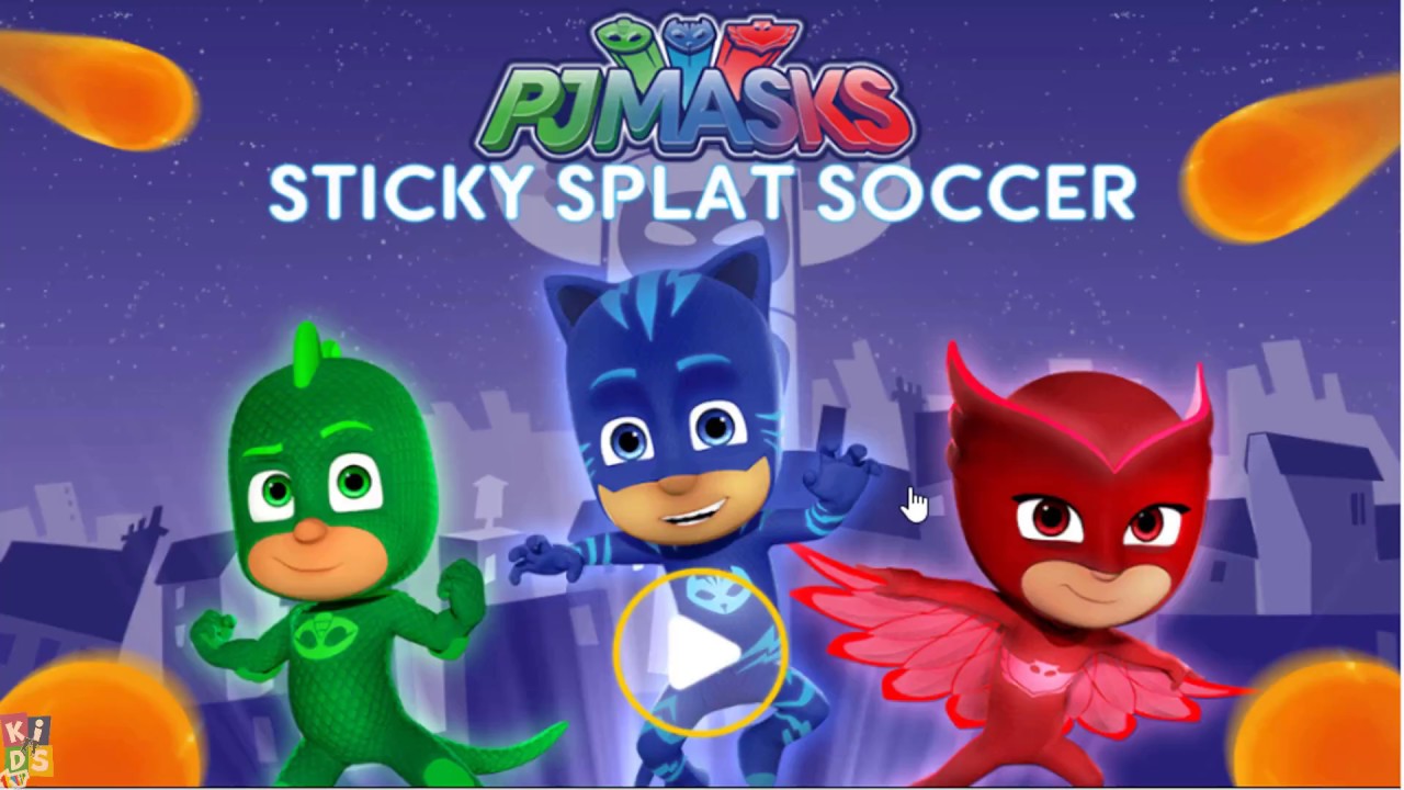 PJ Masks Sticky Splats Soccer - Disney Jr Catboy Owlette Gekko Training For World Cup