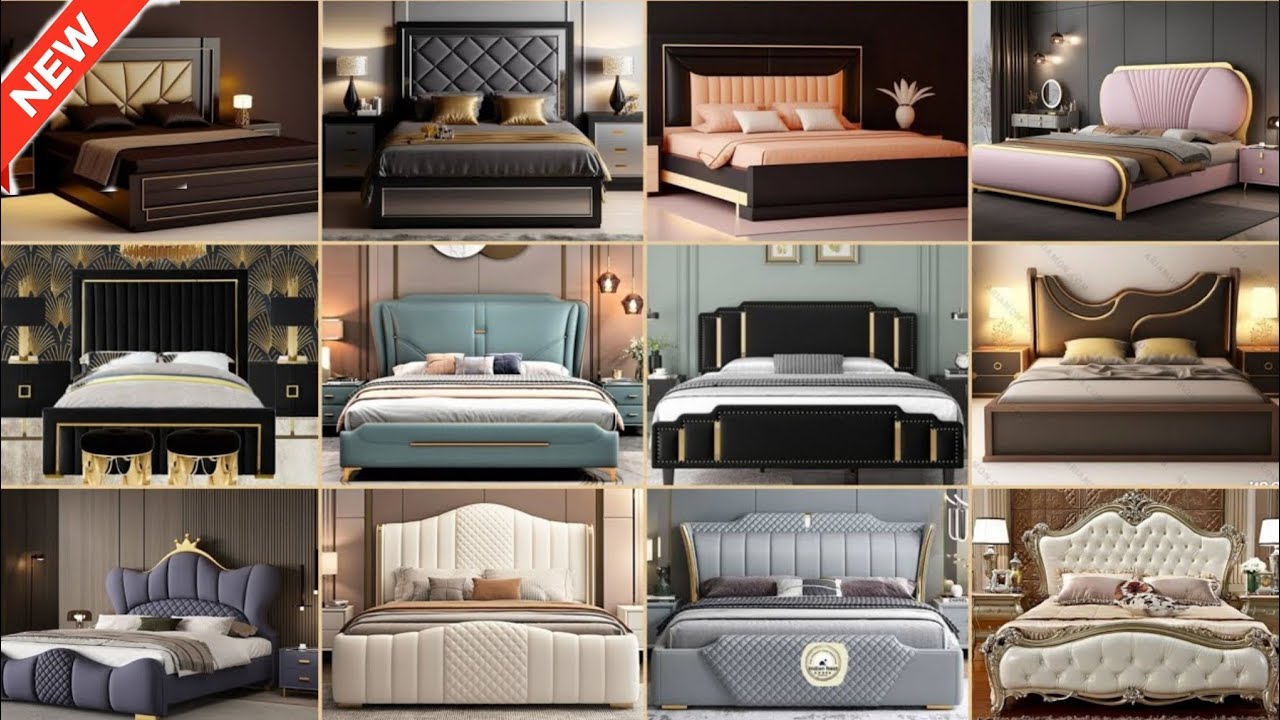 Топ-40 современных роскошных деревянных кроватей 2026 года || Стильные двуспальные кровати с ткан...