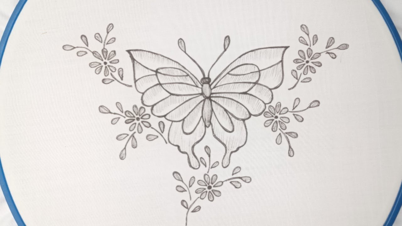 Hand embroidery beautiful butterfly design l Easy embroidery tutorial l Latest embroidery designs