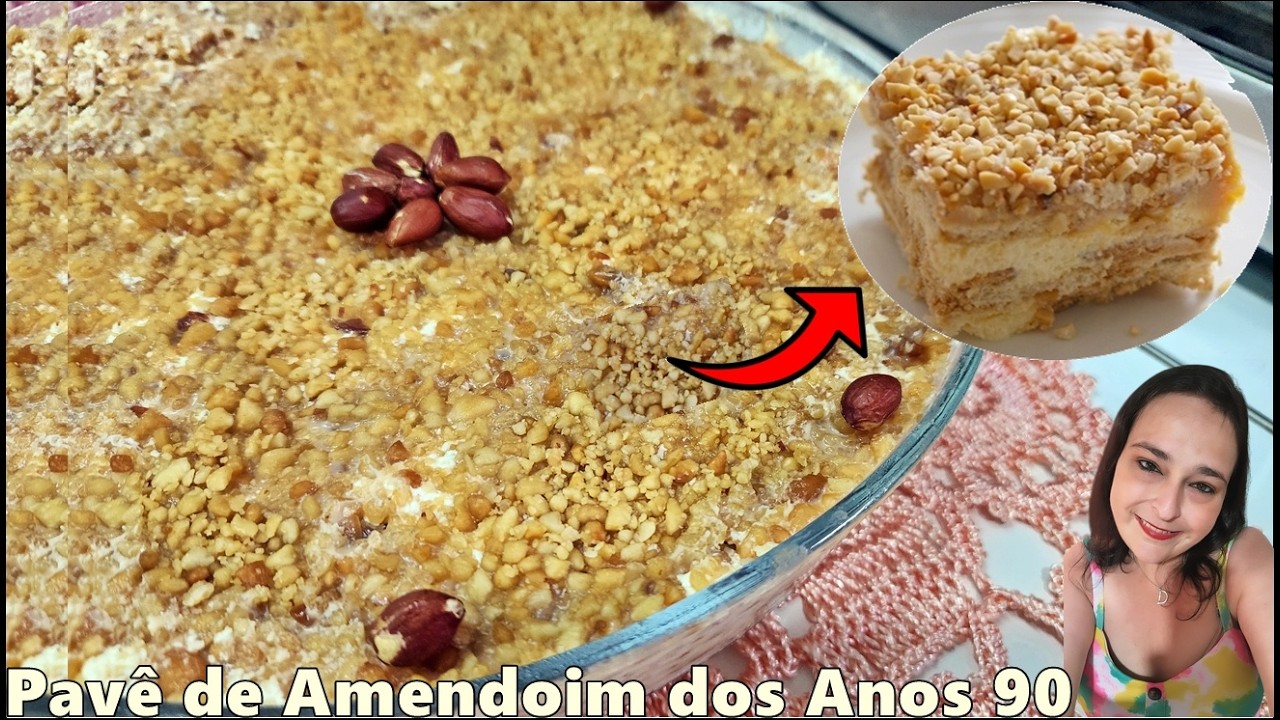 PAVÊ DE AMENDOIM DE ANTIGAMENTE DOS ANOS 90 - SEM LEITE CONDENSADO - SEM IR AO FOGO