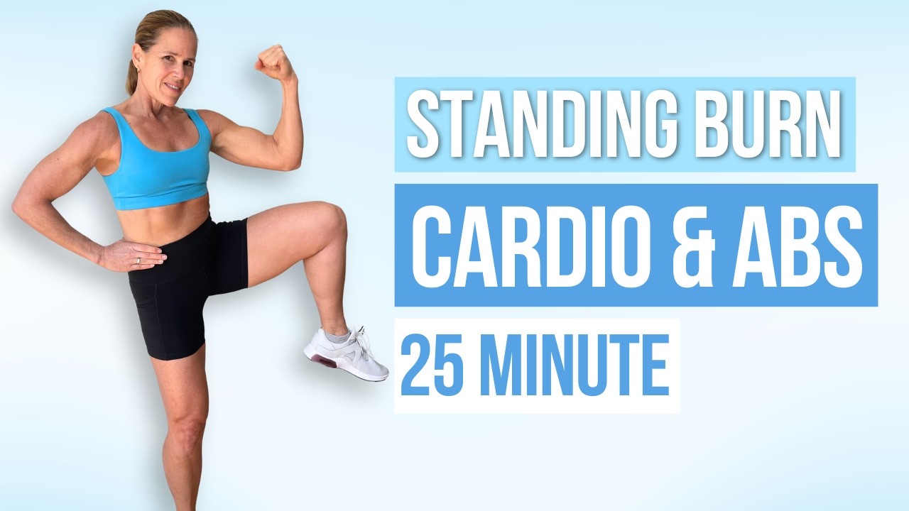 25 MIN ALL STANDING CARDIO & ABS at Home Workout | NO REPEATS | Summer Body Shred Challenge