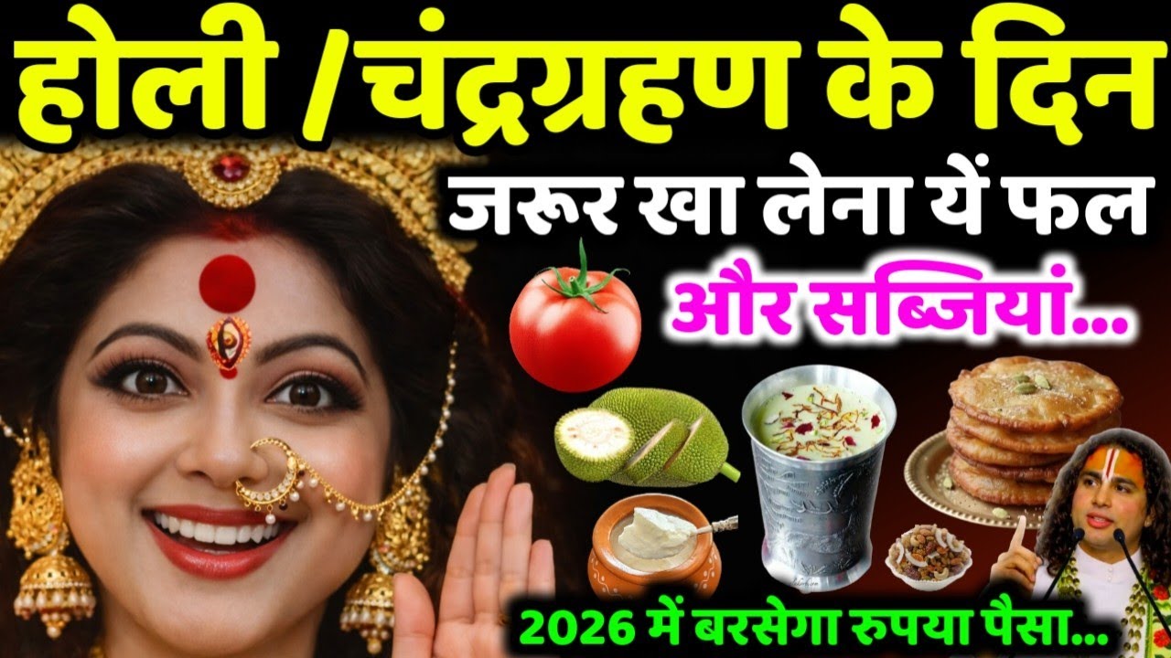 3 /4 मार्च😱 होली चंद्रग्रहण पर 😱 खा लेना यें 3 चीज, जीवन भर बरसेगा रुपया पैसा बनोगे करोड़पति#holi​​ 