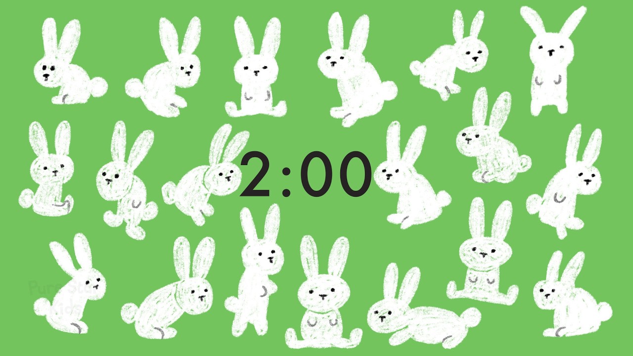 2 Minute Easter Bunnies Timer 🐰 | Calm Visual Countdown for Classroom Transitions