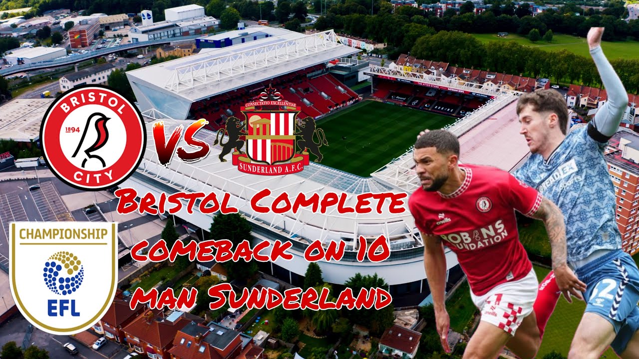 Bristol City 2-1 Sunderland GROUNDHOP || Bristol comeback to beat Sunderland! QUESTIONABLE red card?
