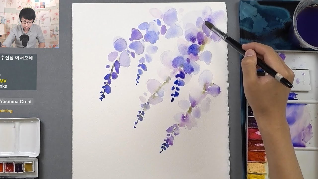 [LVL3] Wisteria Watercolor Painting for Beginners