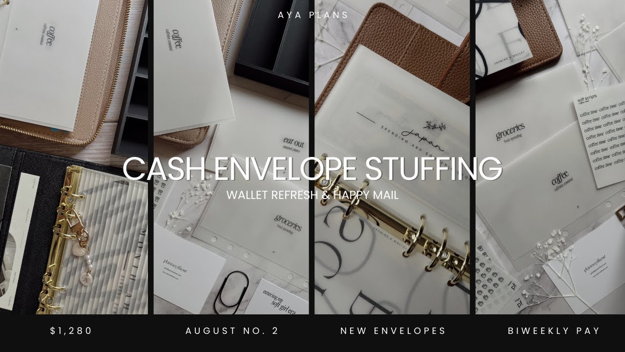CASH ENVELOPE STUFFING | wallet refresh, happy mail, and new envelopes! 💸✨🤎 | august no. 2 | $1,280
