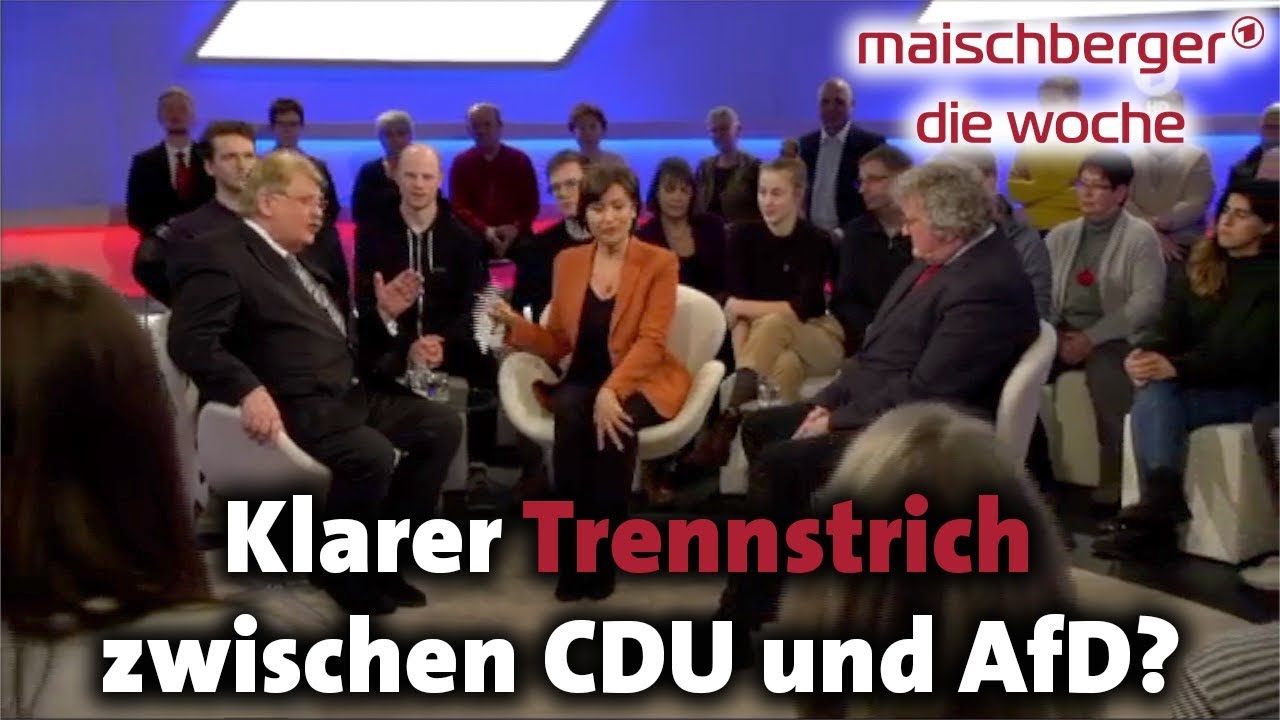 Elmar Brok und Werner Patzelt bei maischberger. die woche 12.02.2020