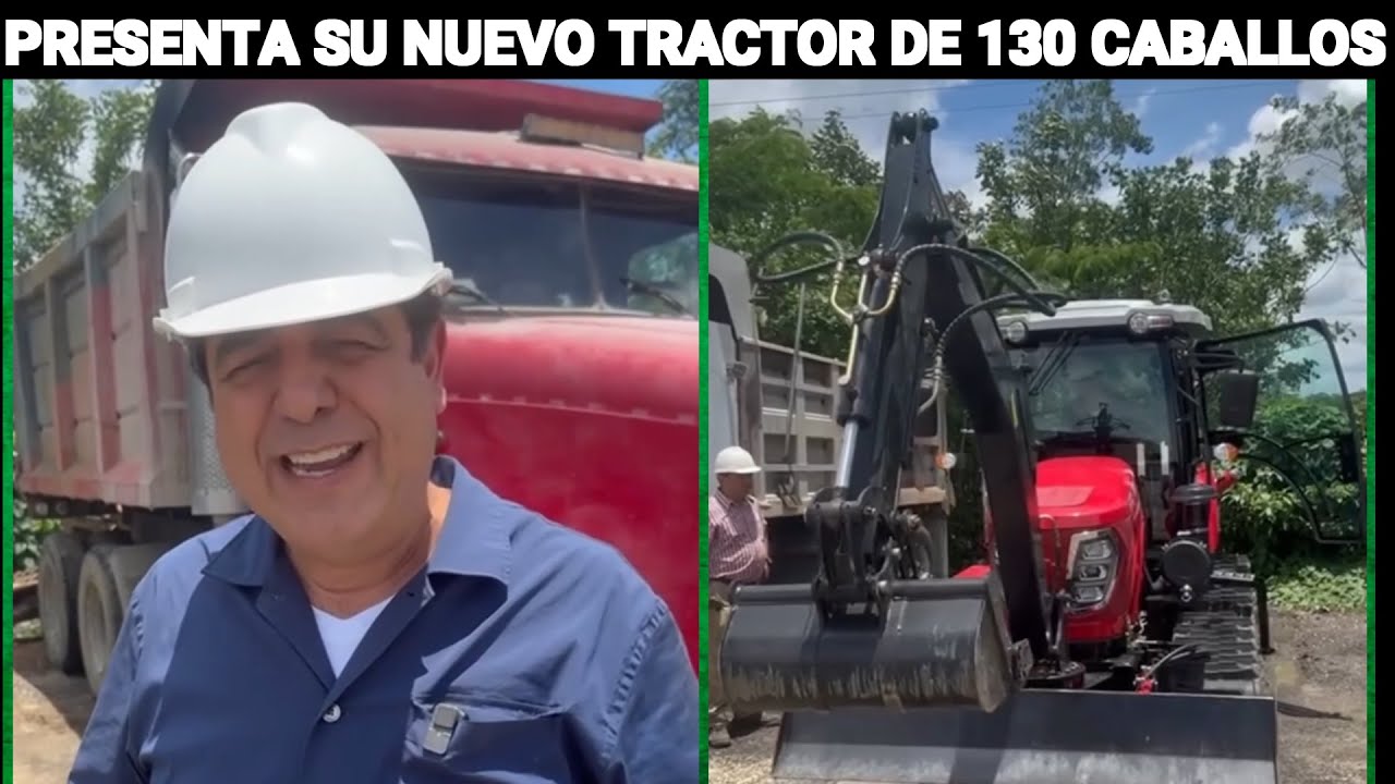 CARLOS PINEDA PRESENTA SU NUEVO TRACTOR DE 130 CABALLOS DE FUERZA, GUATEMALA.