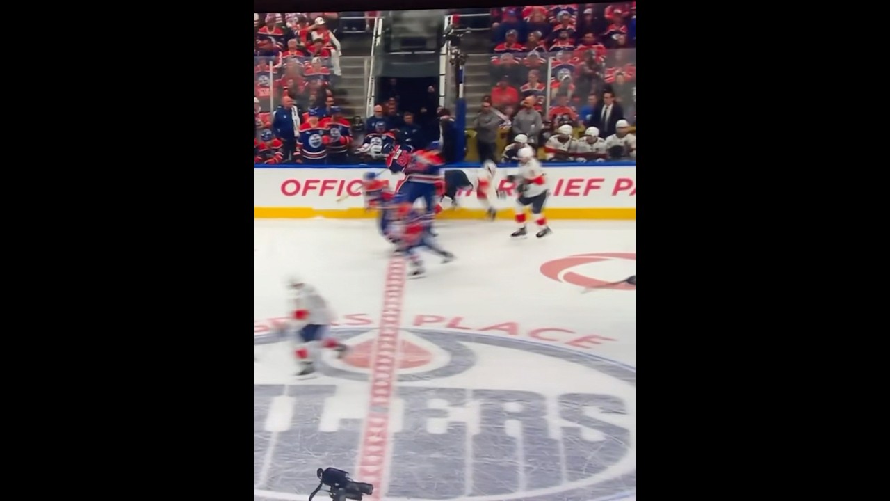 Great hit by Walman on Boqvist game 1 Oilers Panthers