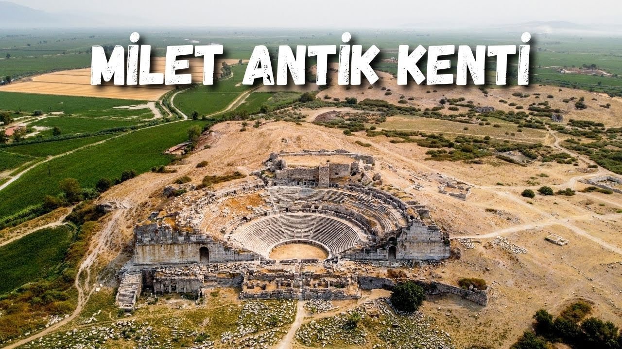 Milet Antik Kenti - Miletos Didim Aydın - Milet Antik Tiyatro - Milet Ören Yeri Dron Görüntüleri