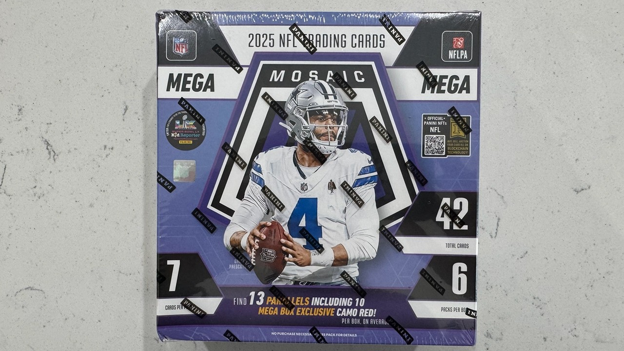 2025 Panini Football Mosaic Hobby Mega Box QB RC AUTO PULLED