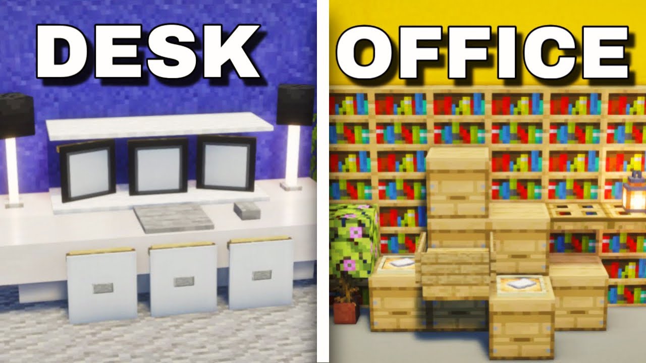 10+ Minecraft Office Build Ideas | Easy & Aesthetic