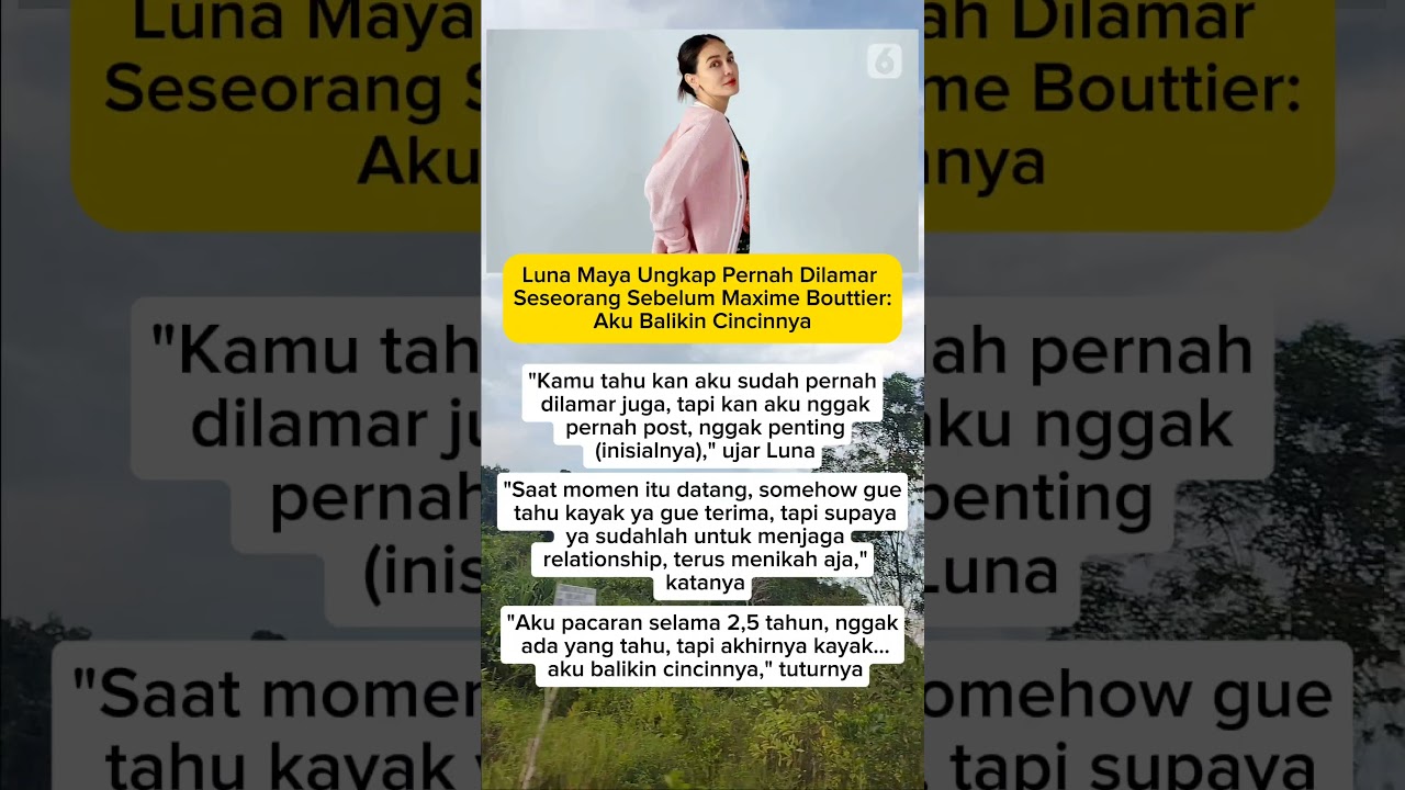 Luna Maya Ungkap Pernah Dilamar Seseorang Sebelum Maxime Bouttier: Aku Balikin Cincinnya