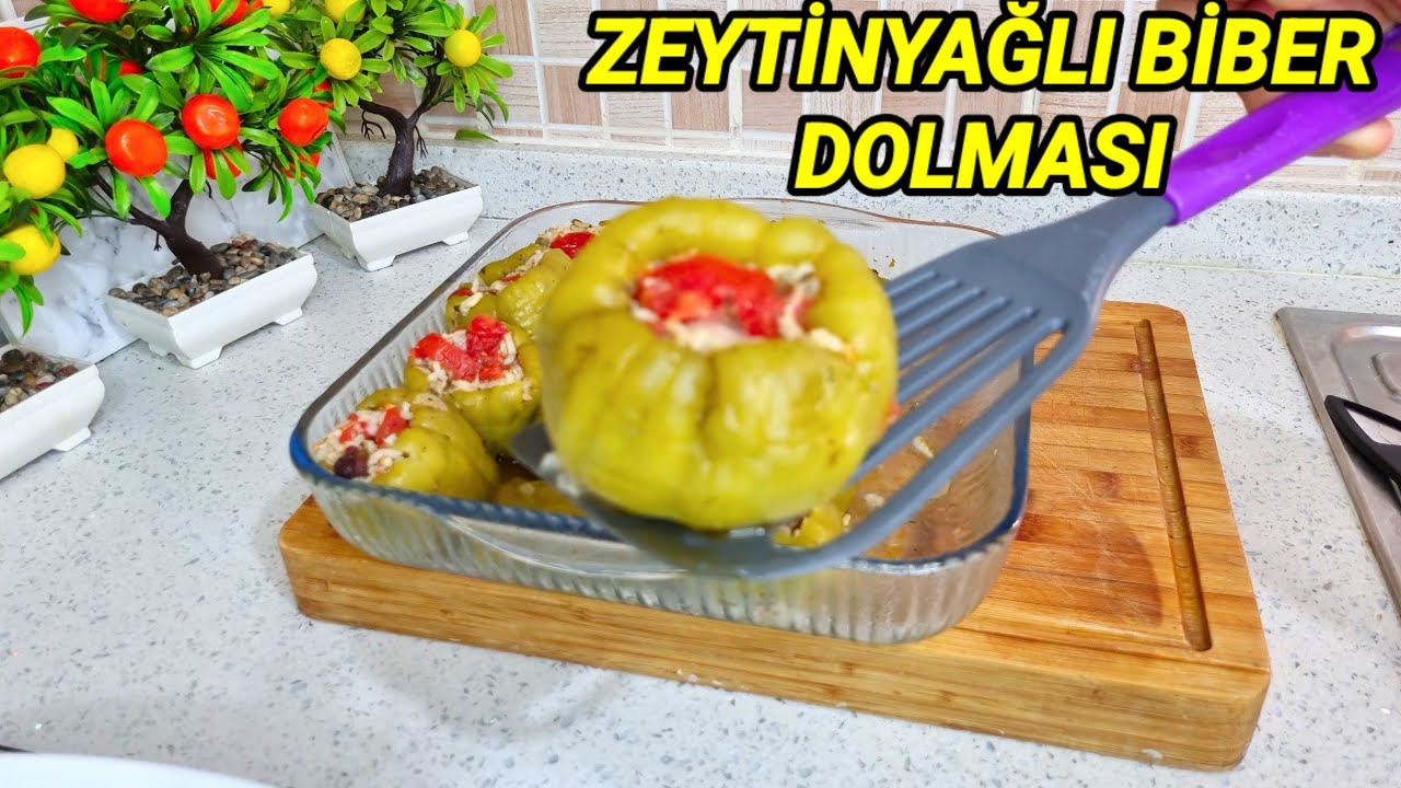 ZEYTİNYAĞLI BİBER DOLMASI | İç Harcına Bunları Koyun | Lezzetine Doyamazsınız