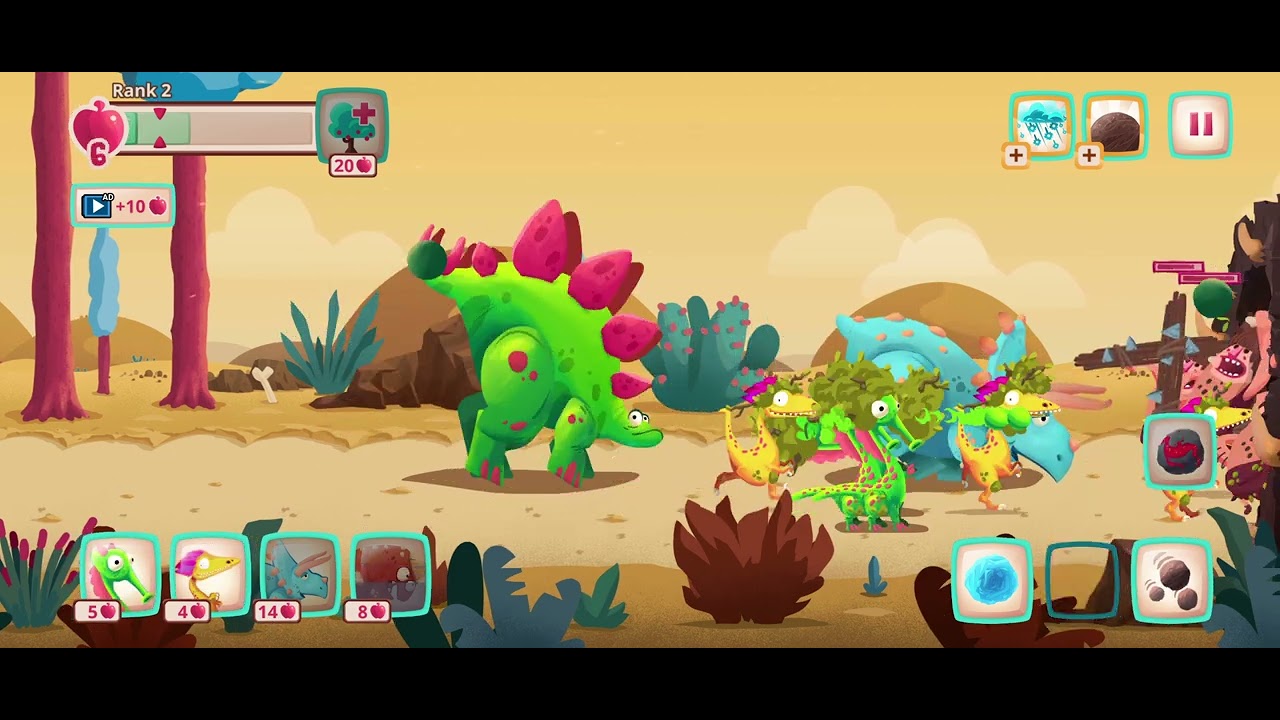Dinobash -Defend and Attack! Fun Game for Kids