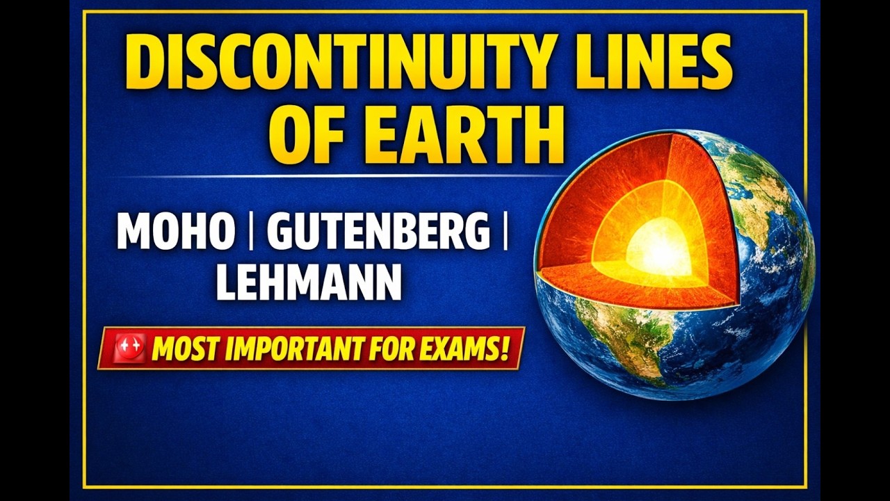Discontinuity Lines of the Earth | Moho, Gutenberg & Lehmann Explained Clearly for Competitive Exams
