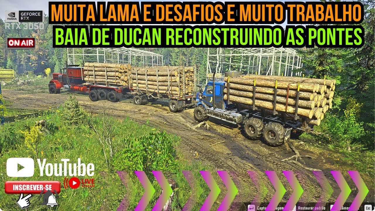 SNOWRUNNER  OFF ROUD AO EXTREMO TAREFAS E CONTRATOS EM BAIA DE DUCAN RECONSTRUÇÃO DAS PONTES