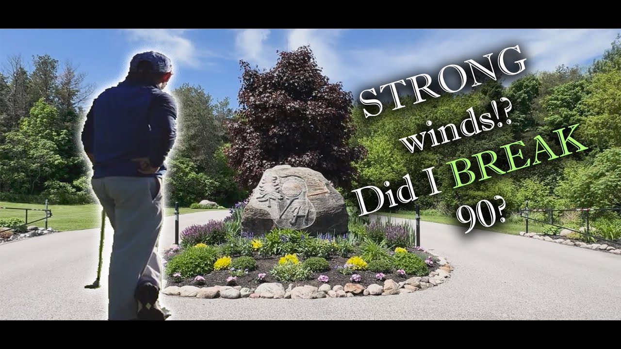 STRONG winds! Good Putting! Did I BREAK 90??