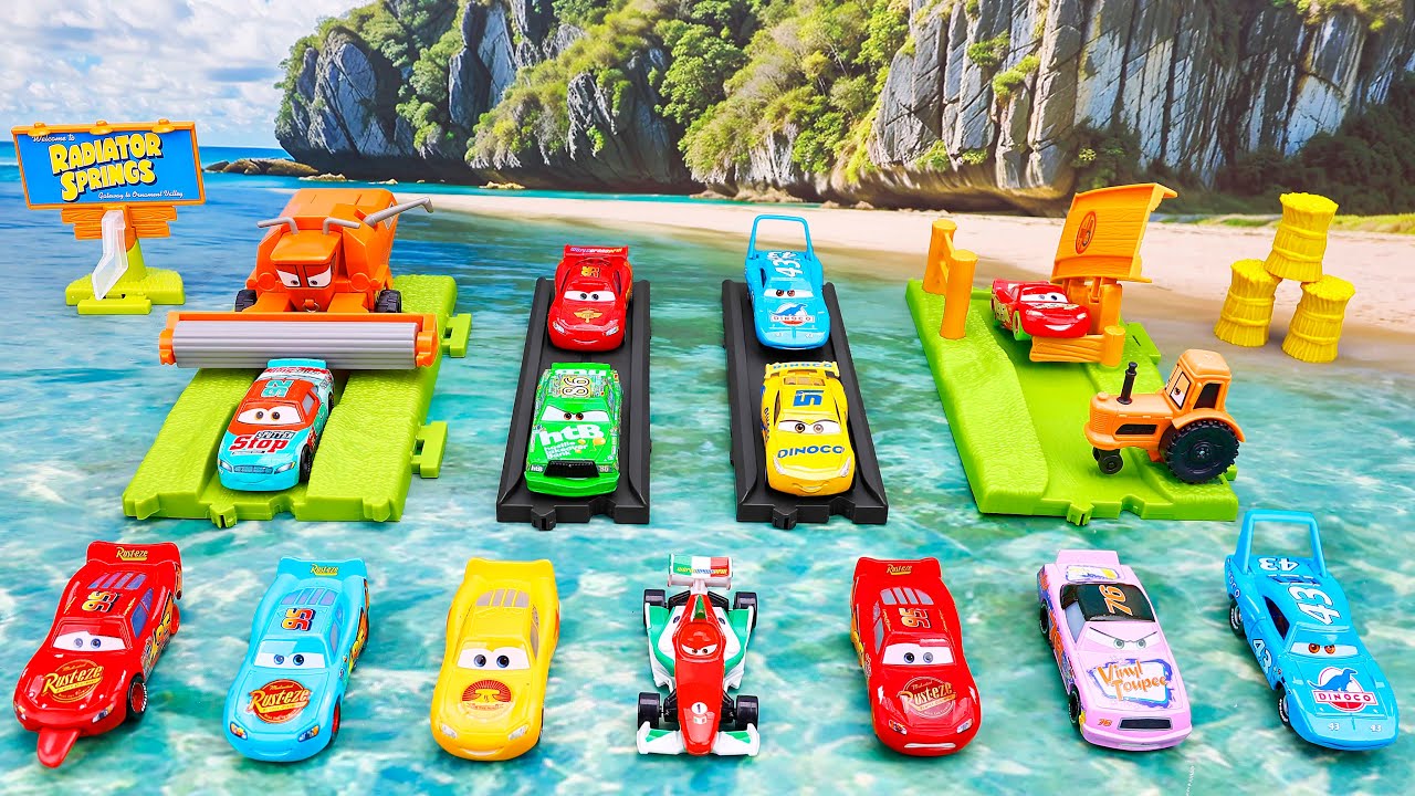 Disney Pixar Cars Unboxing Review | Lightning McQueen | Mattel Disney Pixar Cars Glow Racers Playset