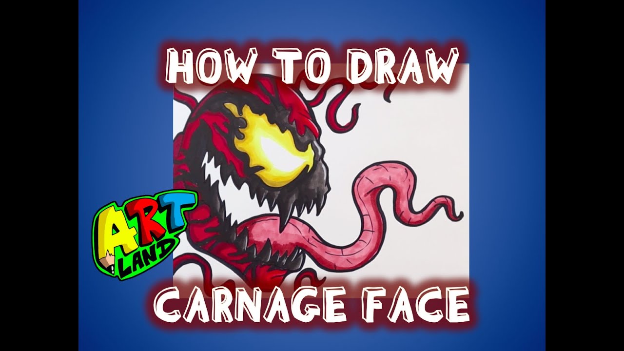 How to Draw CARNAGE FACE