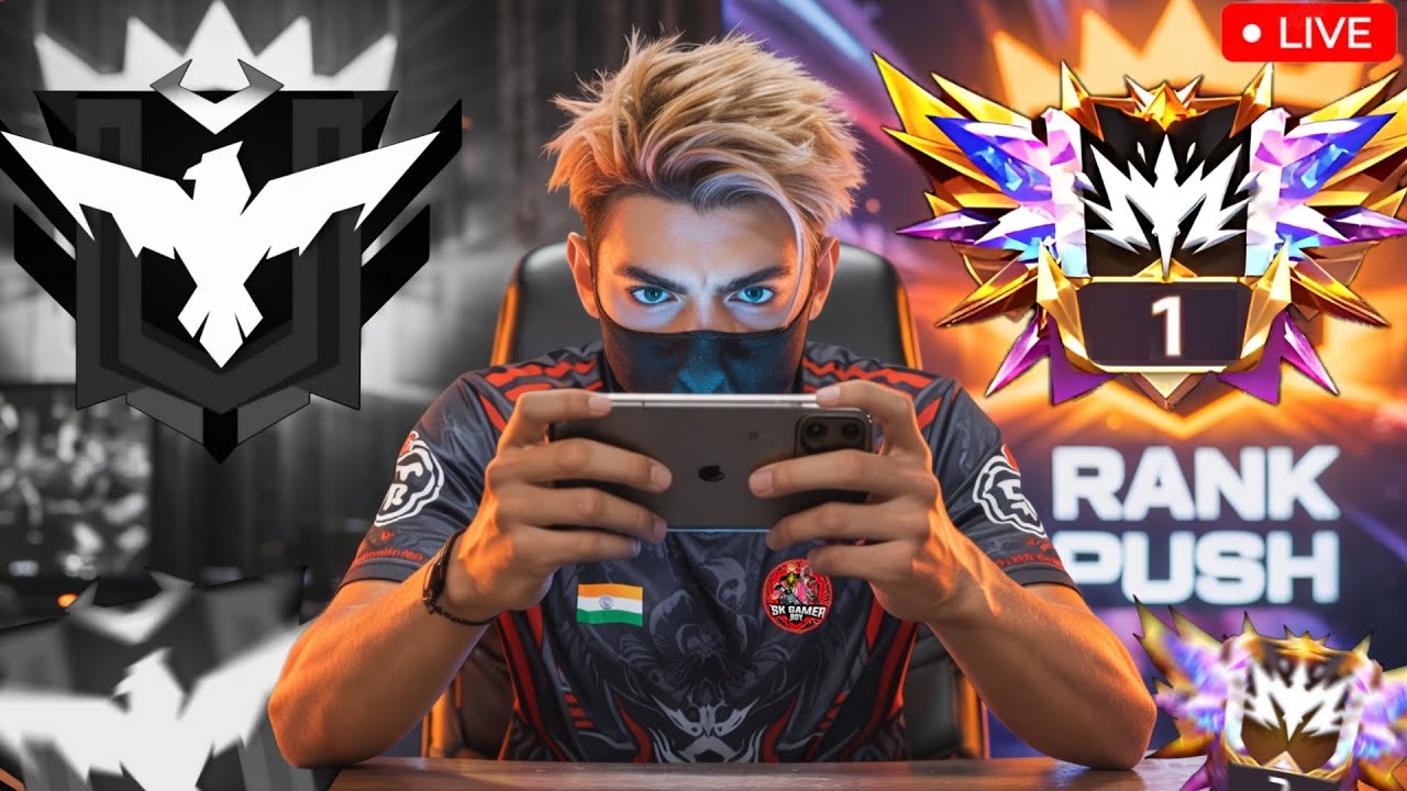 ⚡ GRANDMASTER TOP 1 PUSH! V Badge Lobby 💎 FF LIVE 🔴 Free Fire LIVE!#ff #freefire