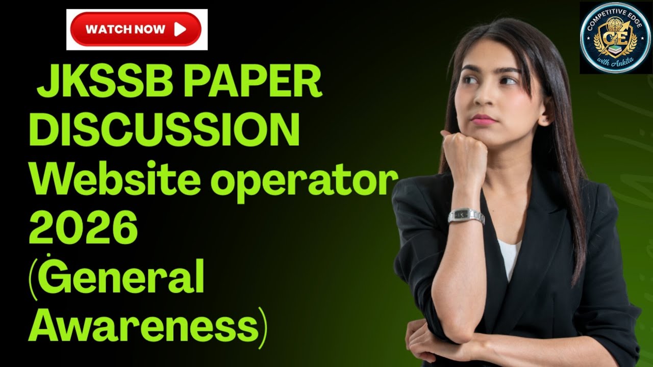 JKSSB WEBSITE OPERATOR PAPER DISCUSSION (Part-3)