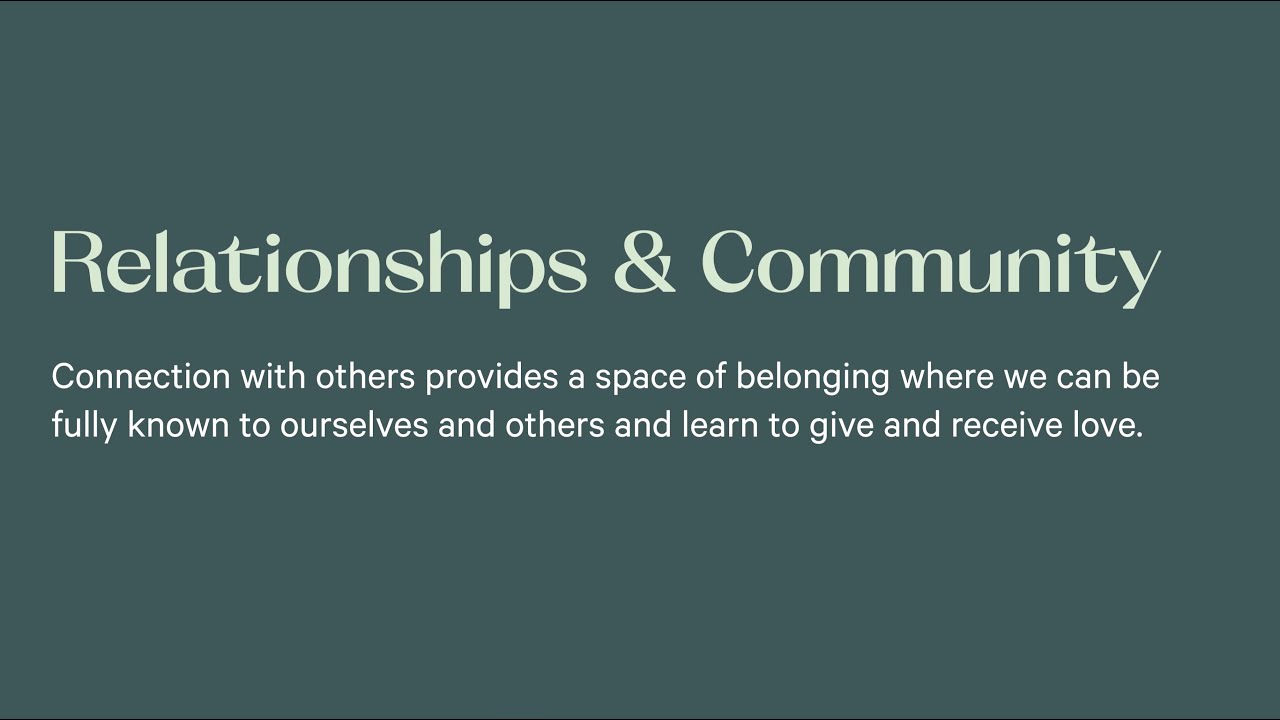 THRIVE Framework: Relationships & Community