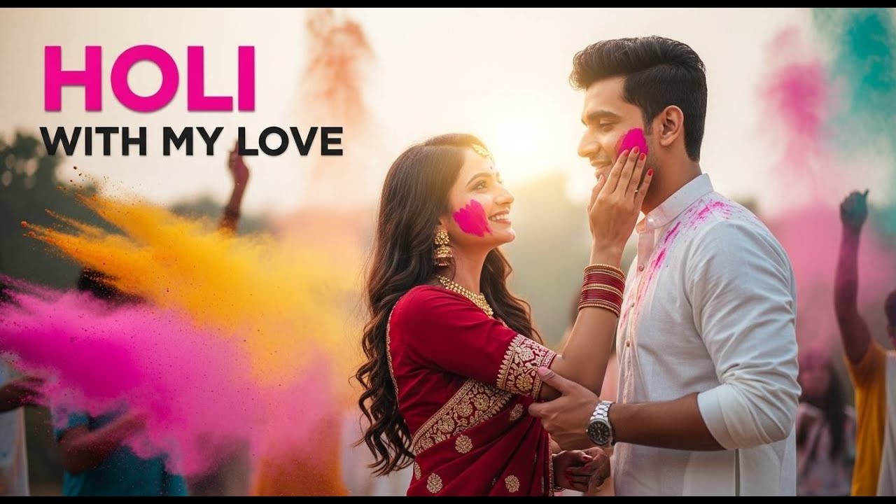 Holi Mein Tere Sang ❤️ | Romantic Holi Love Song 2026 | New Hindi Love Song | Red Saree Special