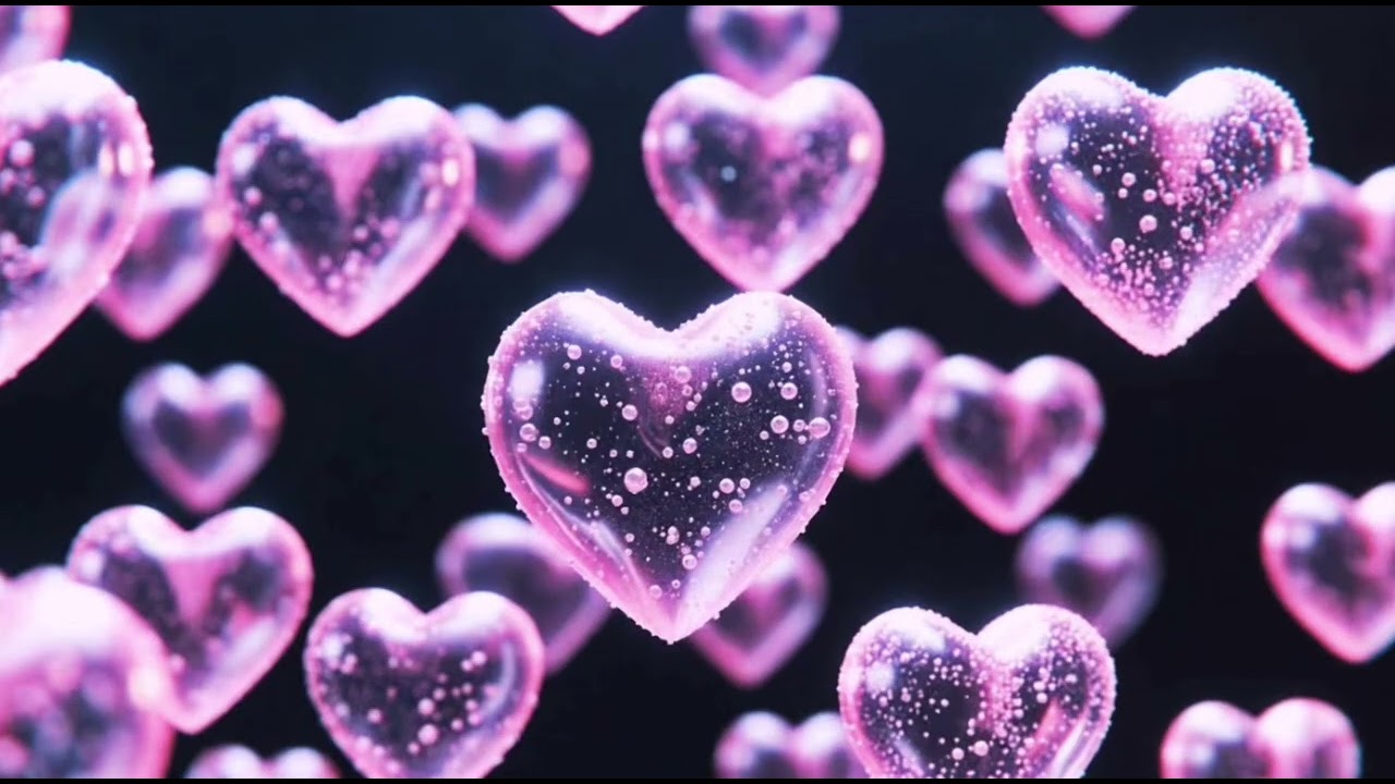 Pink Bubble Hearts 