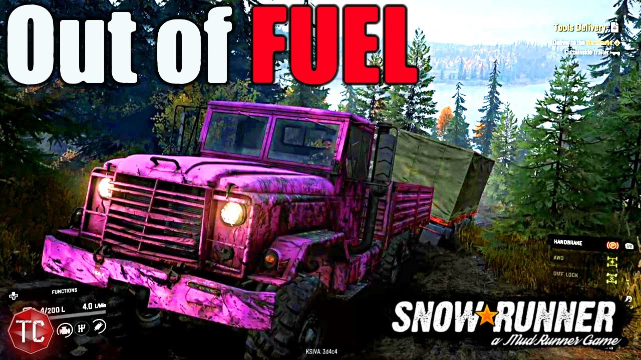 SnowRunner: OUT OF FUEL!! International Scout To The Rescue, & Double Delivery!