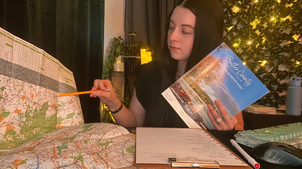 ASMR Travel Planner | Typing, Writing, Magazine Sounds, Soft Spoken